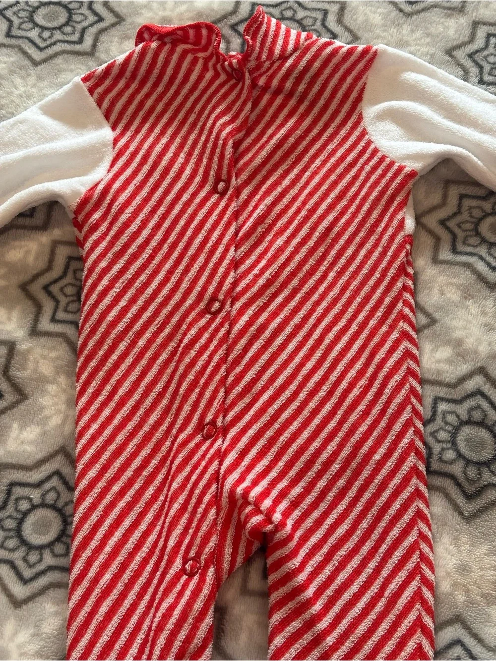 Vintage Carter’s Terry Cloth Santa Footed Sleeper